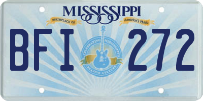 MS license plate BFI272