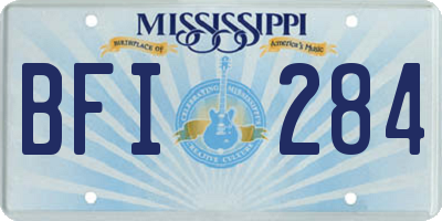MS license plate BFI284