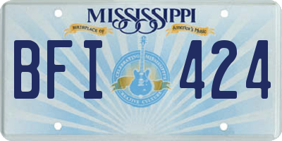 MS license plate BFI424