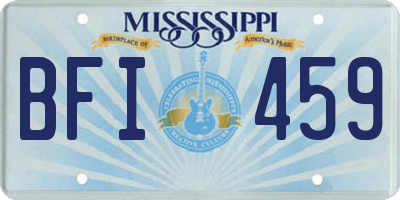 MS license plate BFI459