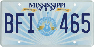 MS license plate BFI465