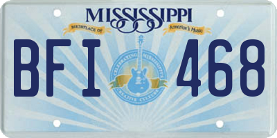 MS license plate BFI468