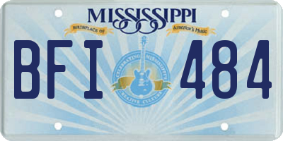 MS license plate BFI484