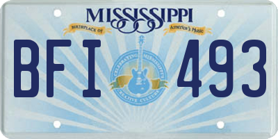 MS license plate BFI493
