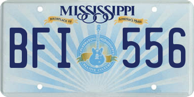 MS license plate BFI556