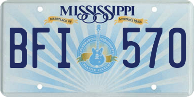 MS license plate BFI570