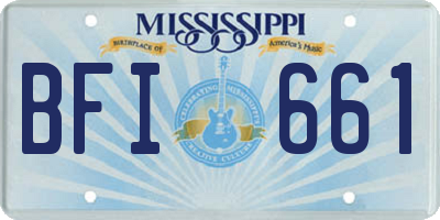 MS license plate BFI661