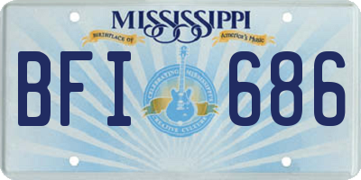 MS license plate BFI686