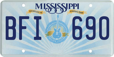 MS license plate BFI690