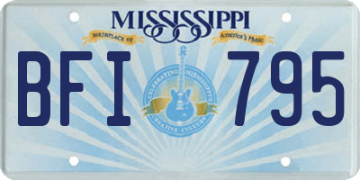 MS license plate BFI795