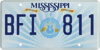 MS license plate BFI811