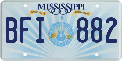 MS license plate BFI882