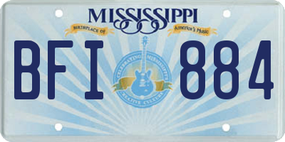 MS license plate BFI884