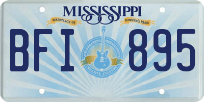 MS license plate BFI895