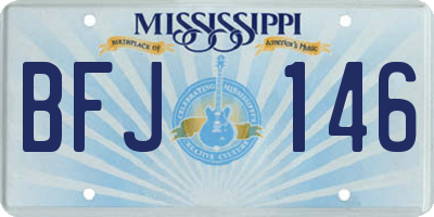 MS license plate BFJ146