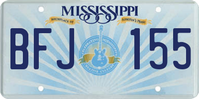 MS license plate BFJ155