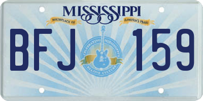 MS license plate BFJ159