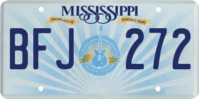 MS license plate BFJ272