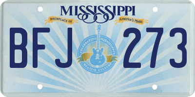 MS license plate BFJ273