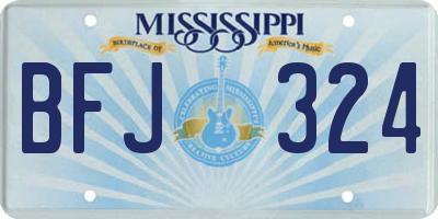 MS license plate BFJ324
