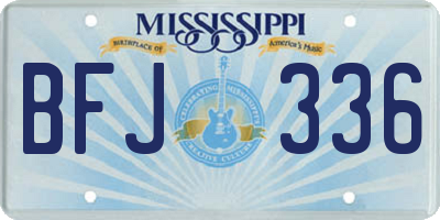 MS license plate BFJ336