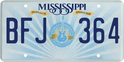 MS license plate BFJ364