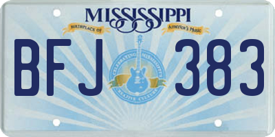 MS license plate BFJ383