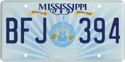 MS license plate BFJ394