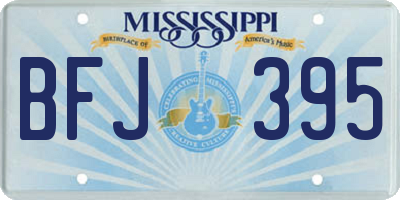MS license plate BFJ395