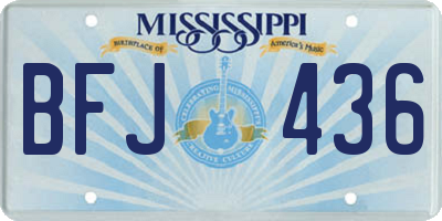 MS license plate BFJ436