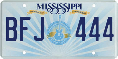 MS license plate BFJ444