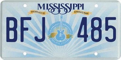 MS license plate BFJ485