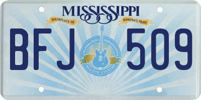MS license plate BFJ509
