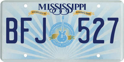 MS license plate BFJ527