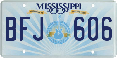 MS license plate BFJ606