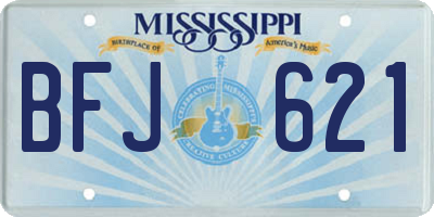 MS license plate BFJ621