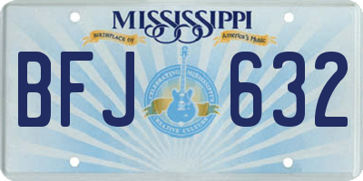 MS license plate BFJ632