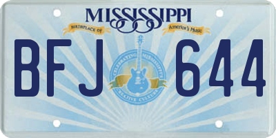 MS license plate BFJ644