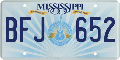 MS license plate BFJ652