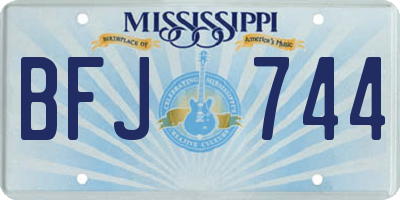 MS license plate BFJ744