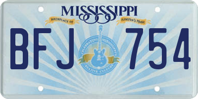 MS license plate BFJ754