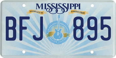 MS license plate BFJ895