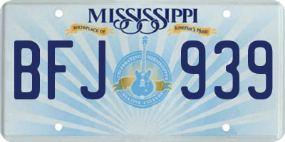 MS license plate BFJ939