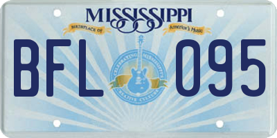MS license plate BFL095