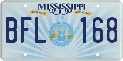 MS license plate BFL168
