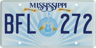 MS license plate BFL272