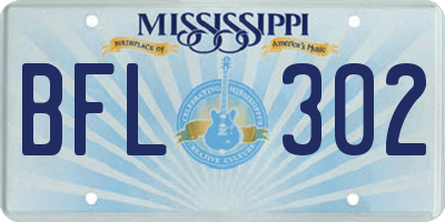MS license plate BFL302