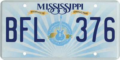 MS license plate BFL376
