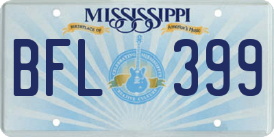 MS license plate BFL399