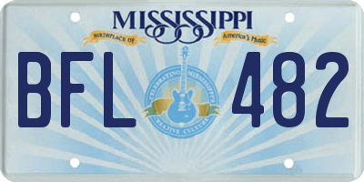 MS license plate BFL482
